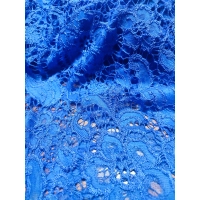 Elastyczna Koronka ażurowa Chabrowe kwiaty szer.150cm